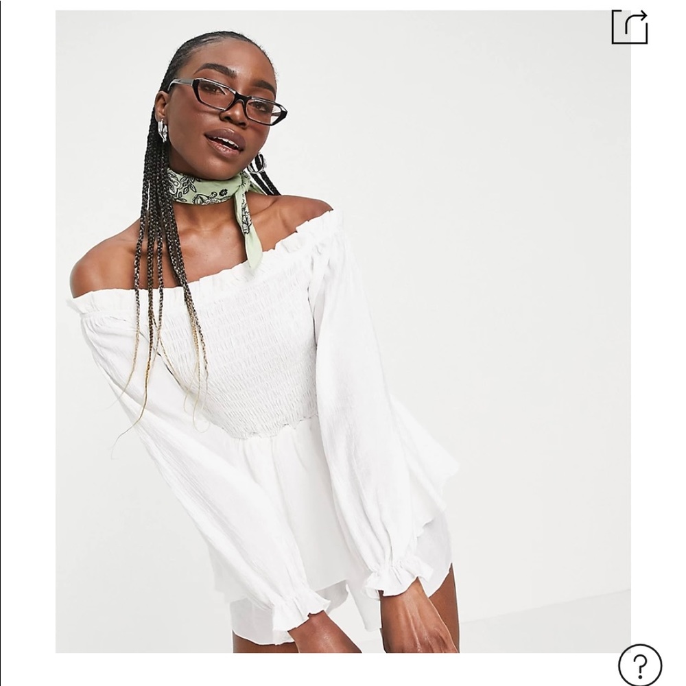 Brand new, never worn white romper.